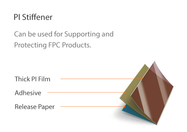PI Stiffener : Can be used for Supporting and Protecting FPC Products.