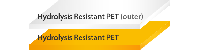 Hydrolysis Resistant PET (outer) / Hydrolysis Resistant PET